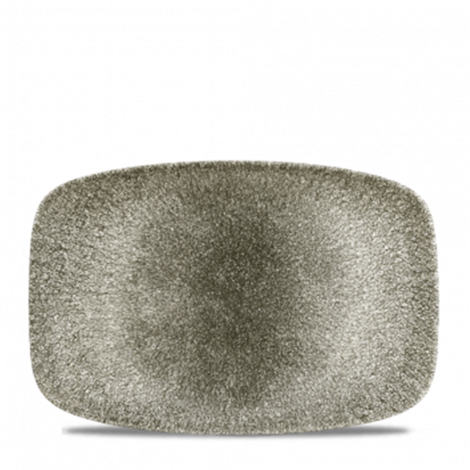 Raku Quartz Black Oblong Chefs Plate 12 x 7.80inch