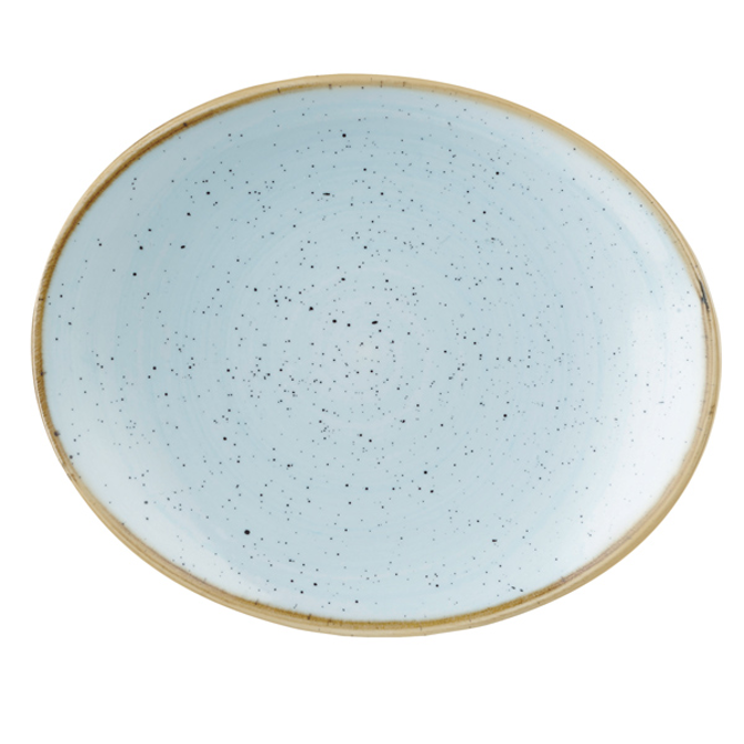 Churchill Stonecast Duck Egg Oval Coupe Plate 7.75" / 19.2cm