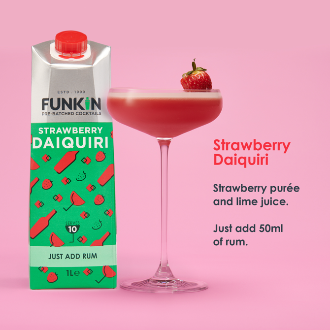 Funkin Strawberry Daiquiri Cocktail Mixer 1ltr