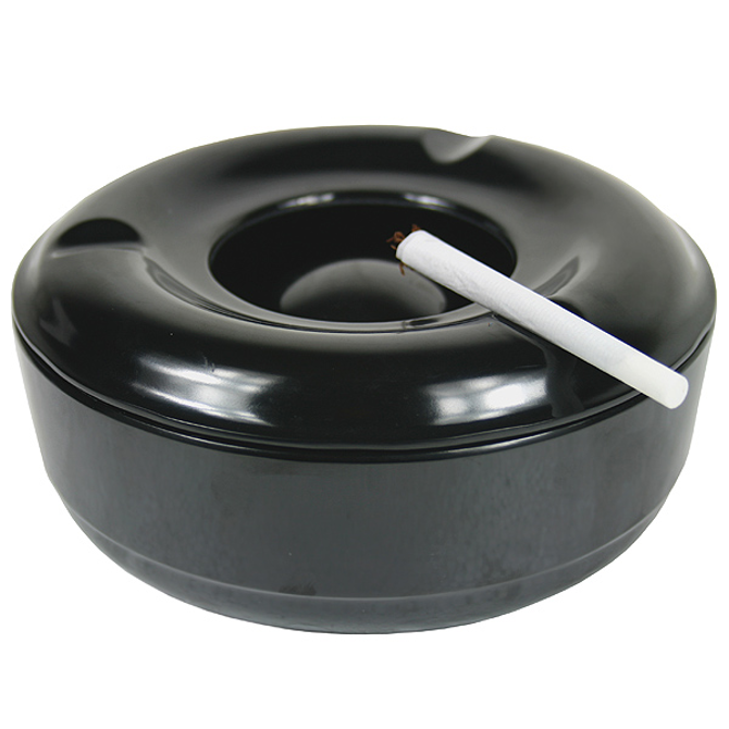 Melamine Windproof Ashtray Black