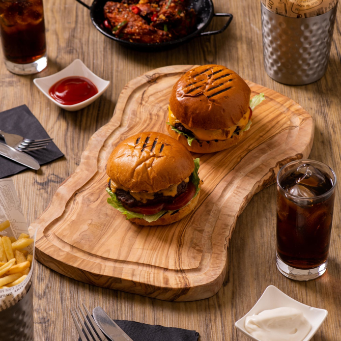 Genware Olive Wood Serving Board with Groove 40 x 21cm