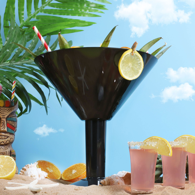 Grande Black Acrylic Martini Glass 73oz / 2ltr