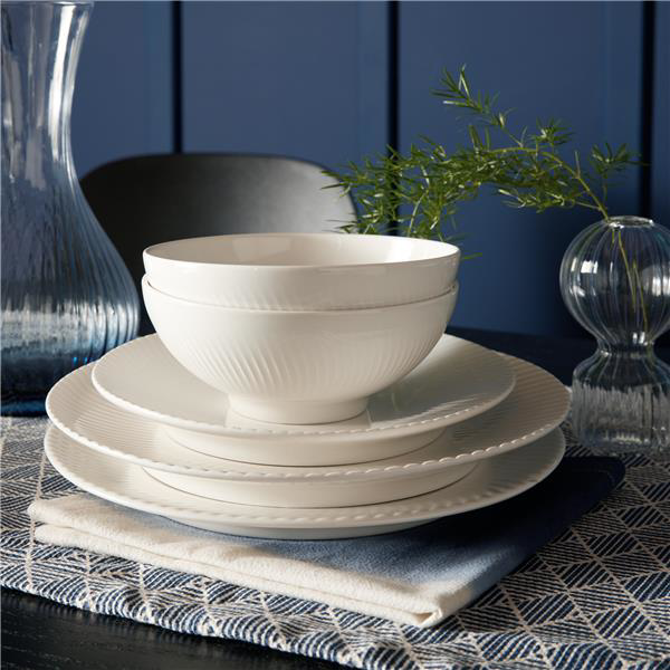 Dinner Plate Denby White Dinnerware Denby White Speckle 12-Piece