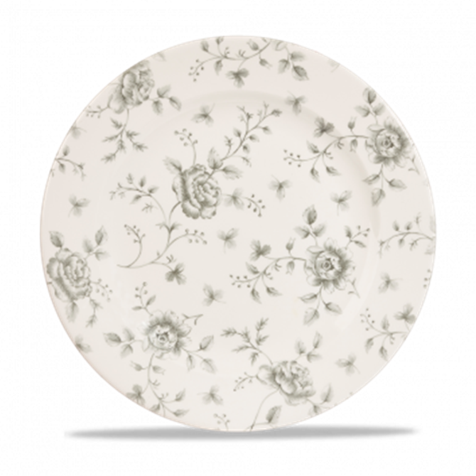 Rose Chintz Grey Profile Plate 10.875inch