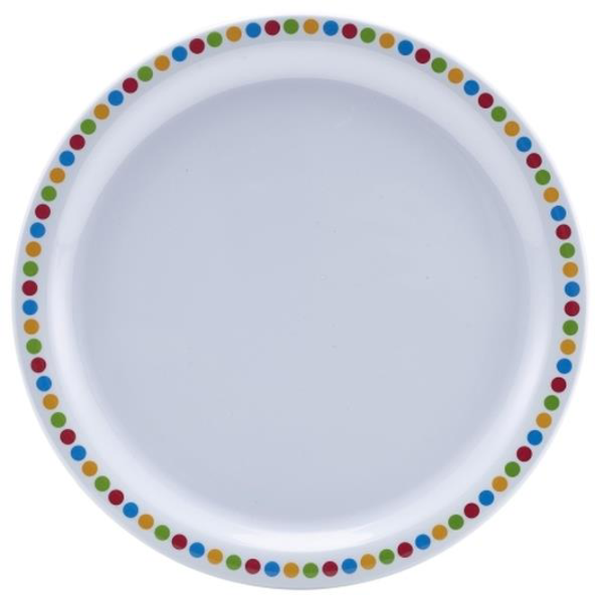 Genware Coloured Circle Melamine Plate 9inch / 24cm