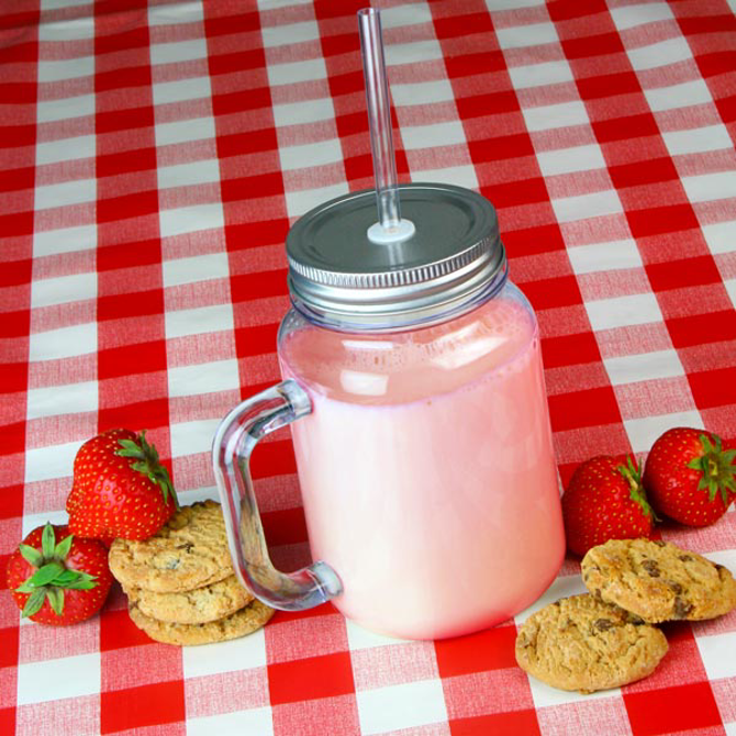 Plastic Mason Drinking Jar Glasses 20oz / 568ml