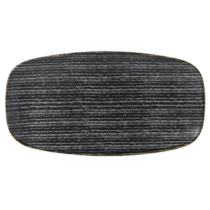 Studio Prints Homespun Chef's Oblong Plate Charcoal Black 14inch / 35.5cm