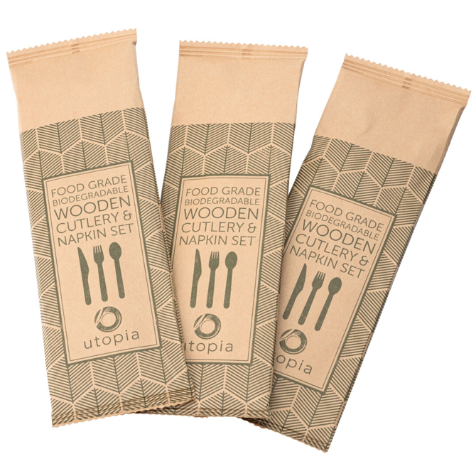 Birch Wood Cutlery Set