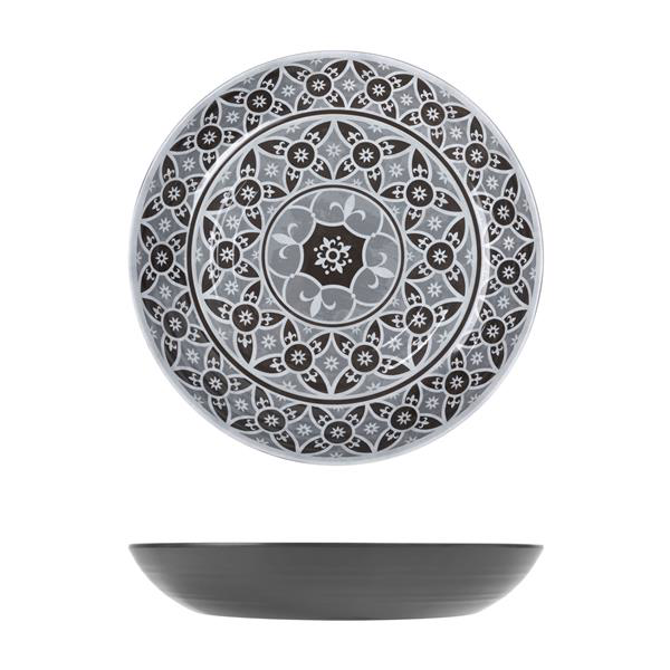 Grey Marrakesh Melamine Bowl 28 x 4.5cm