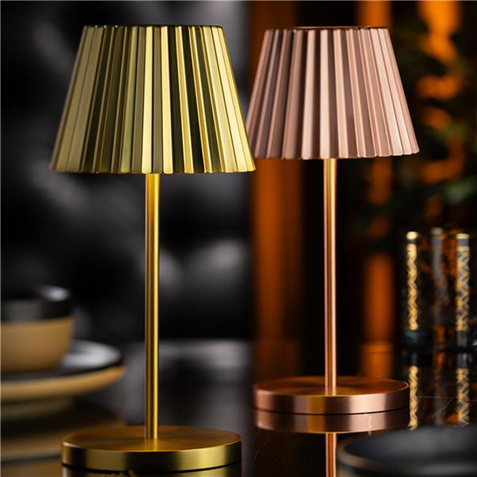 Dominca LED Cordless Lamp 26cm - Brushed Copper