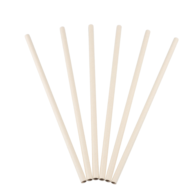 Bamboo Pulp Straws 6mm x 200mm