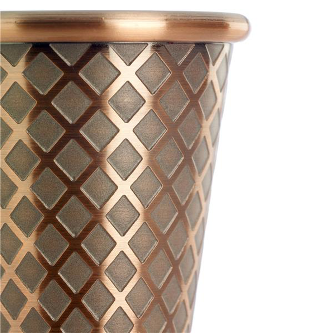 Diamond Lattice Japanese Jigger Antique Copper 1 x 2oz