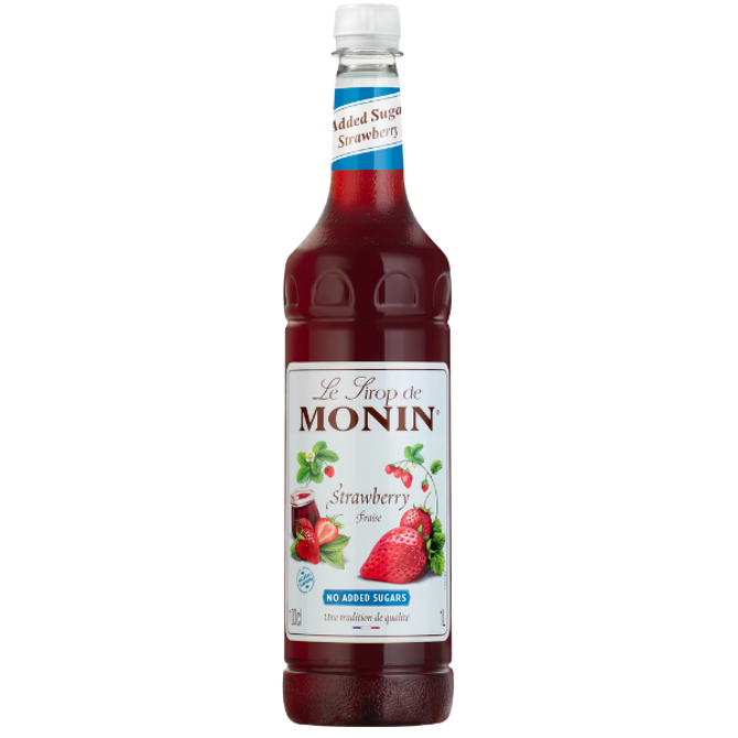 Monin Strawberry Reduced Sugar Syrup 1ltr