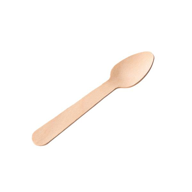 Economy Birch Wood Teaspoon 4.25inch / 11cm