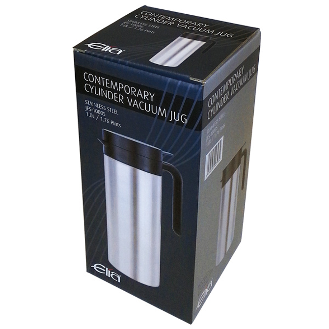 Elia Cylinder Vacuum Jug JFS Stainless Steel 1ltr