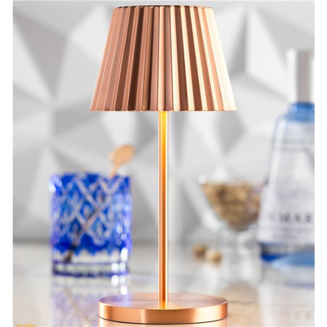 Dominca LED Cordless Lamp 26cm - Brushed Copper