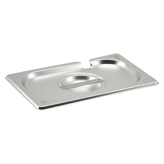 Stainless Steel Gastronorm Pan Notched Lid 1/4