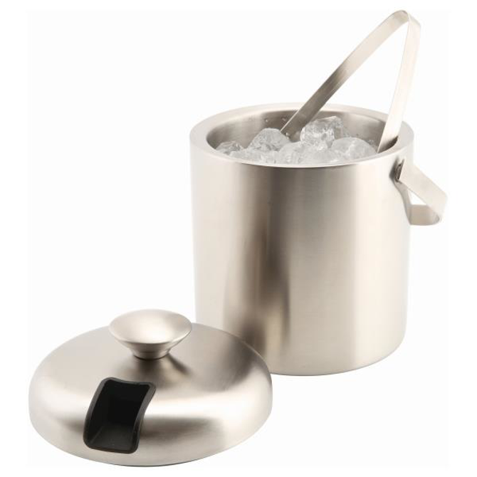 Genware Insulated Stainless Steel Ice Bucket & Tongs