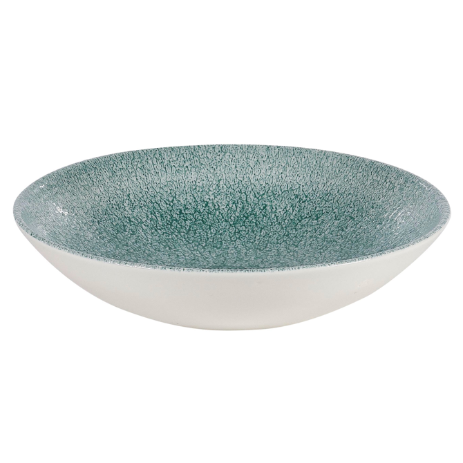Studio Pints Raku Evolve Coupe Bowl Jade Green 7.25inch / 18.2cm