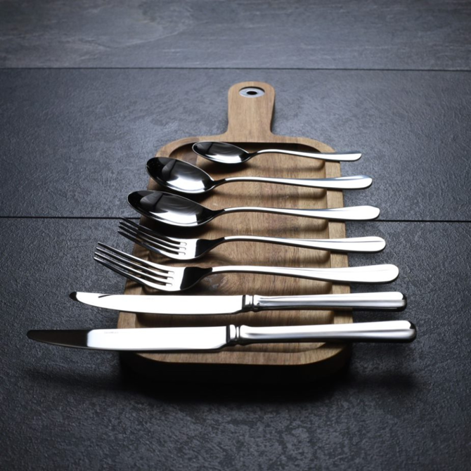 Genware Baguette 18/0 Cutlery Tea Spoons