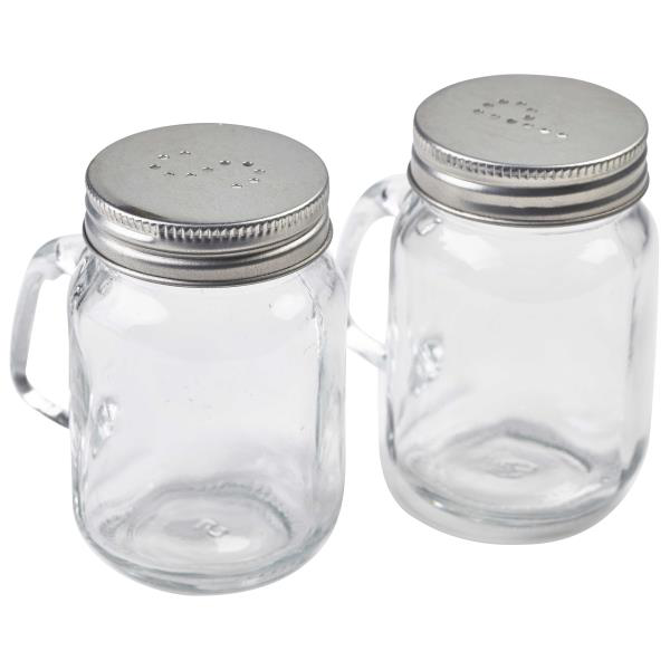 Mason Jar Salt & Pepper Shaker Set of 2