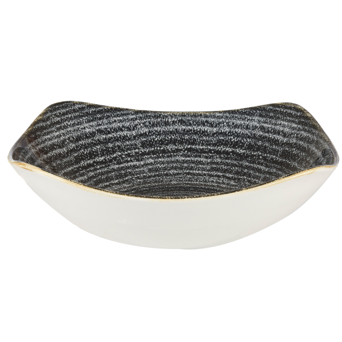 Studio Prints Homespun Charcoal Black Square Bowls 9.25inch / 23.5cm