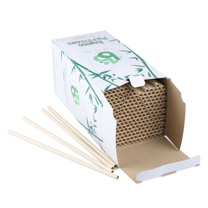 Bamboo Pulp Straws 6mm x 200mm