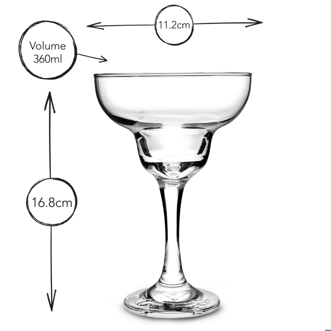 Essence Margarita Cocktail Glasses 12.7oz / 360ml