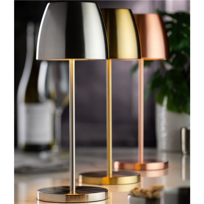Montserrat LED Cordless Lamp 30cm - Brushed Silver