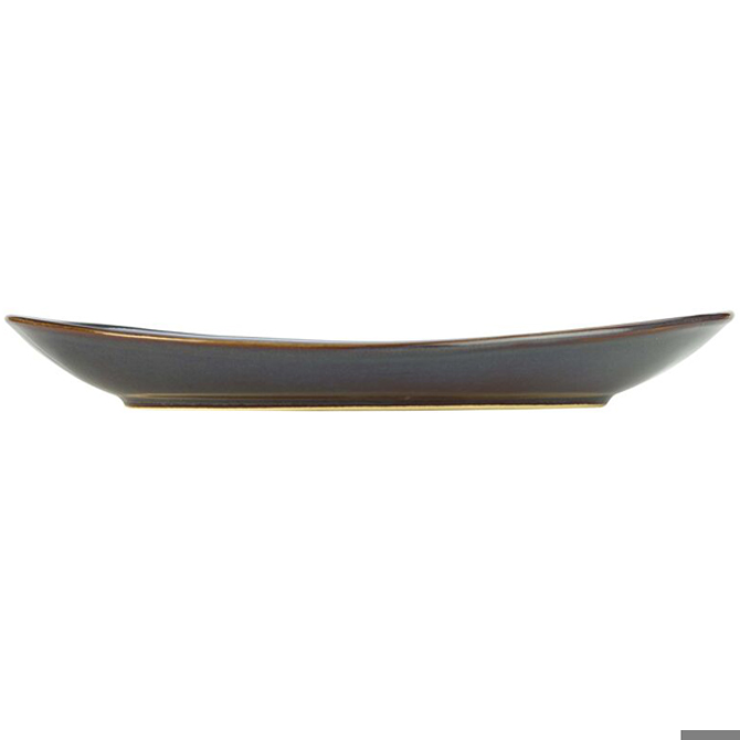 Rustic Oval Plate Blue 21 x 19cm