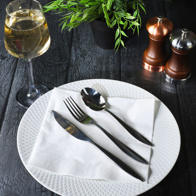 3ply 4 Fold White Napkins 40cm x 40cm