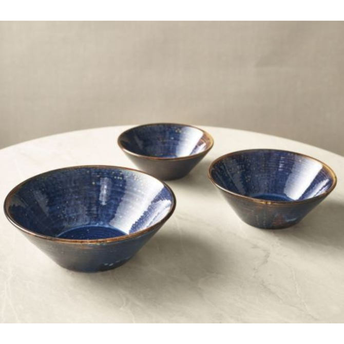 Terra Porcelain Aqua Blue Conical Bowl 5.5inch / 14cm