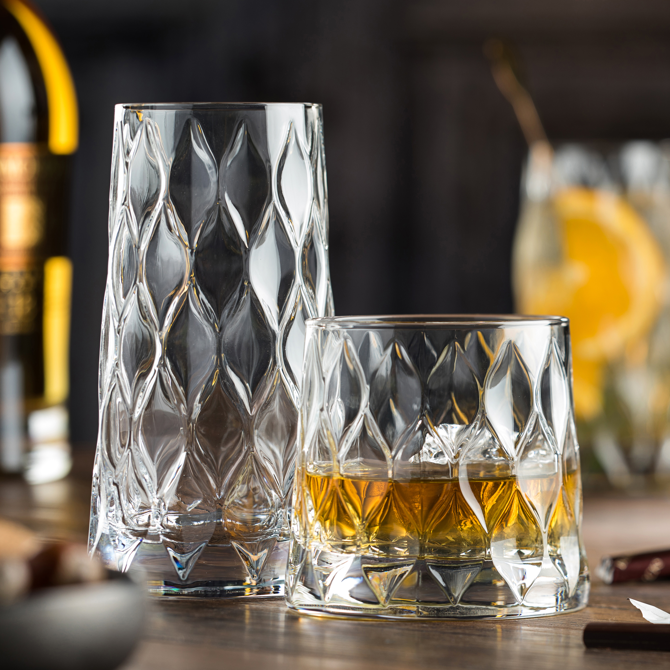 Leafy Long Drink Glasses 12.25oz / 340ml