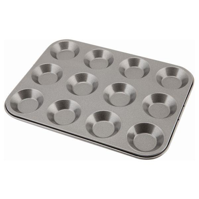 Carbon Steel Non-Stick 12 Cup Bun Tray
