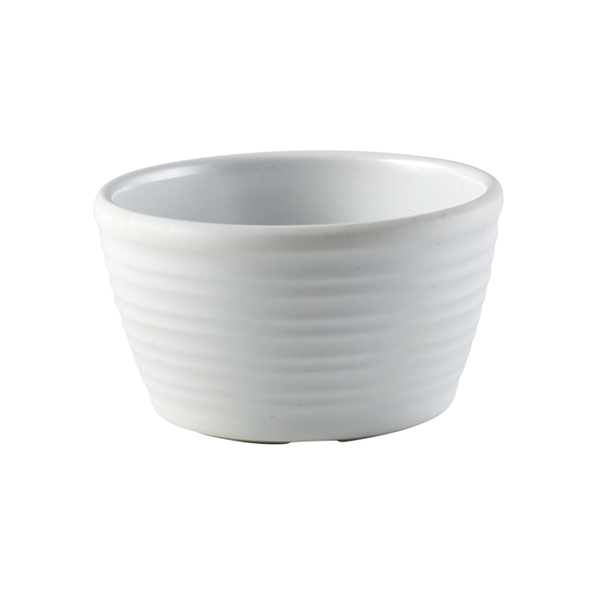 GenWare Melamine Matt White Ripple Ramekin 2oz / 56ml
