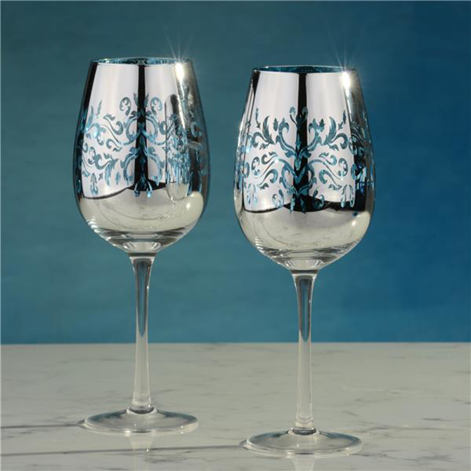Filigree Wine Glasses Blue 17.6oz / 500ml