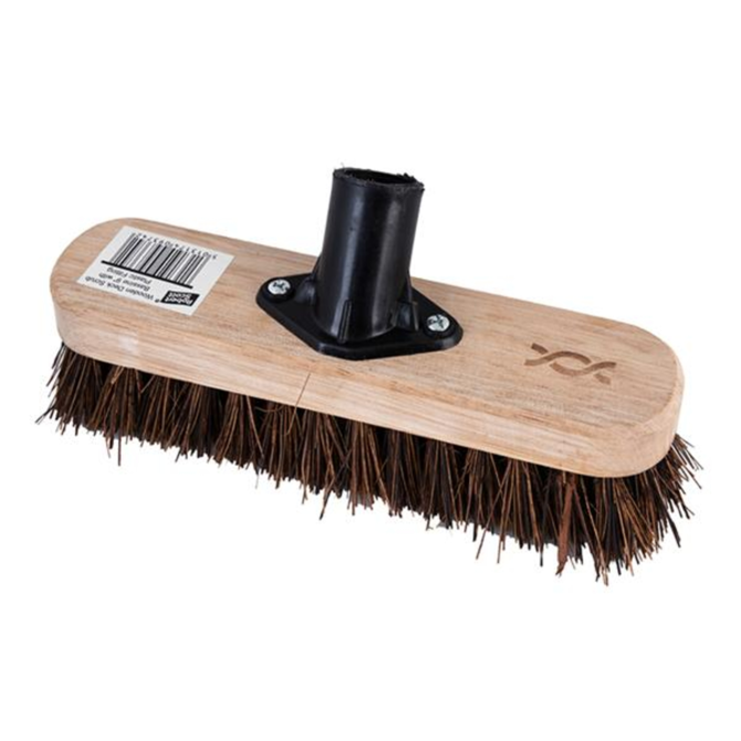 Wooden Bassine Filled Deck Scrub Head with Bracket 9inch / 23cm