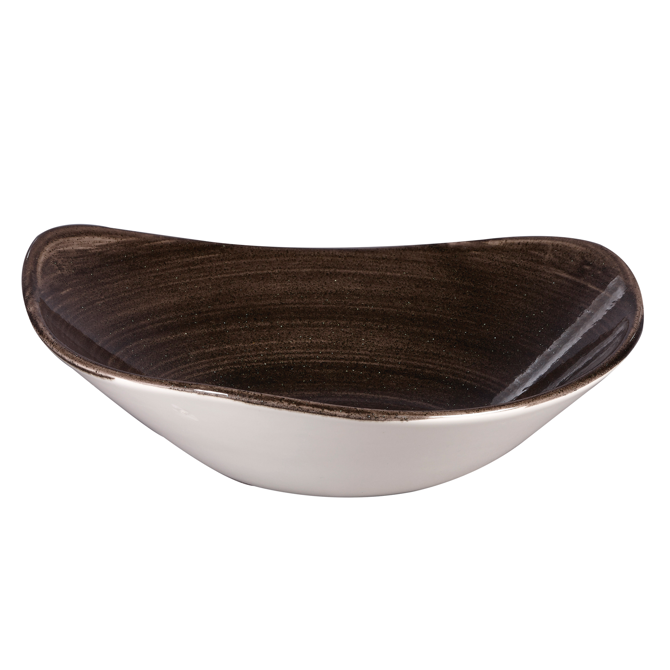 Churchill Stonecast Patina Iron Black Triangle Bowls 9.25inch / 23.5cm