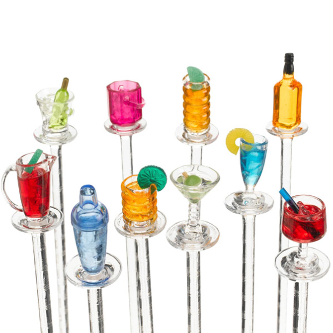 Happy Hour Acrylic Swizzle Sticks