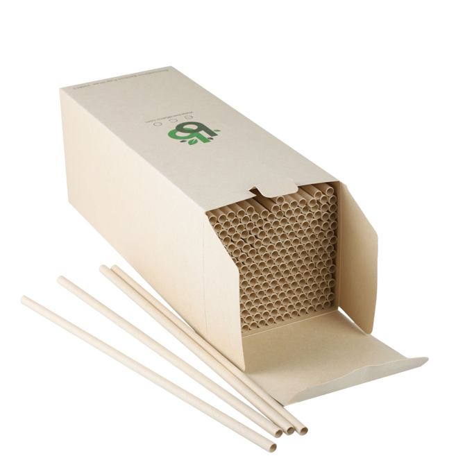 Bamboo Pulp Straws 6mm x 240mm