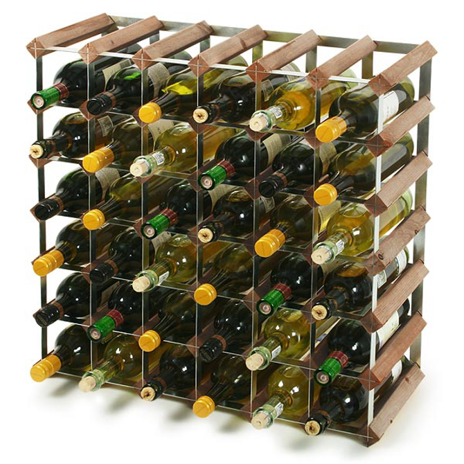 Traditional Wooden Wine Racks - Dark Oak