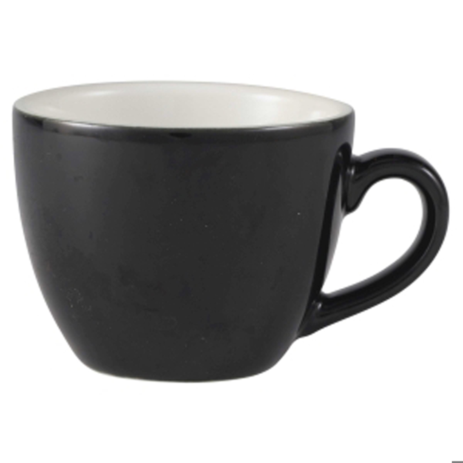 Genware Bowl Shaped Cup Black 3oz / 90ml