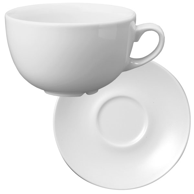 Churchill White Beverage Cappuccino Cup and Cappuccino Saucer 7.5oz / 210ml