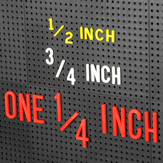 Design-A-Sign Peg Board Letters Red 0.75inch