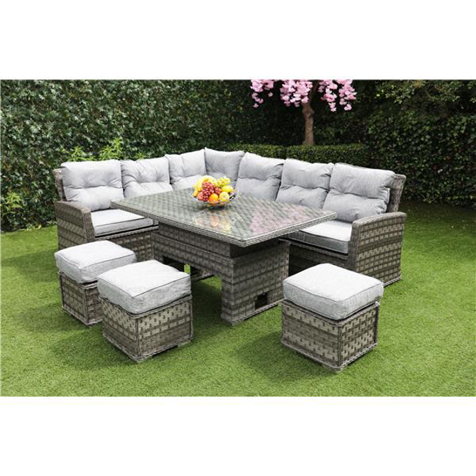 Maiori Dark Grey ADJ Causal Dining Set