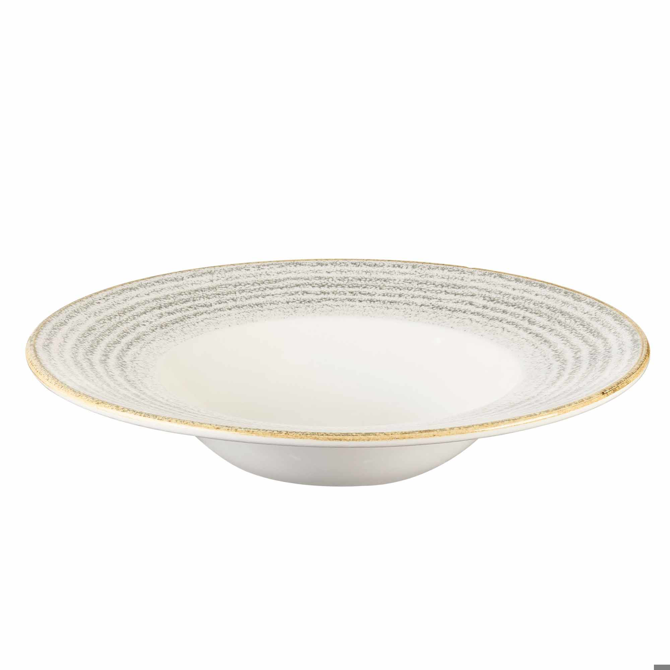 Studio Prints Homespun Wide Rim Bowl Stone Grey 9inch / 24cm