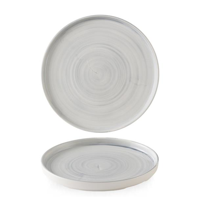 Stonecast Canvas Grey Walled Plate 11inch / 28cm