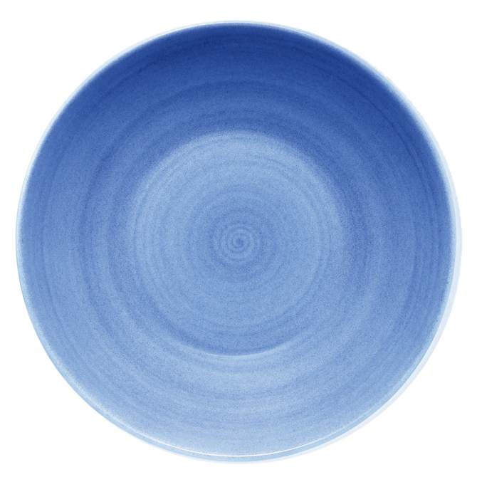 Modern Rustic Deep Coupe Plate Blue 30cm