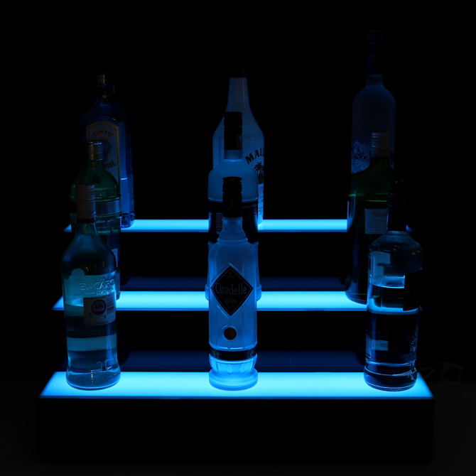 Three Tier LED Bottle Display Stand