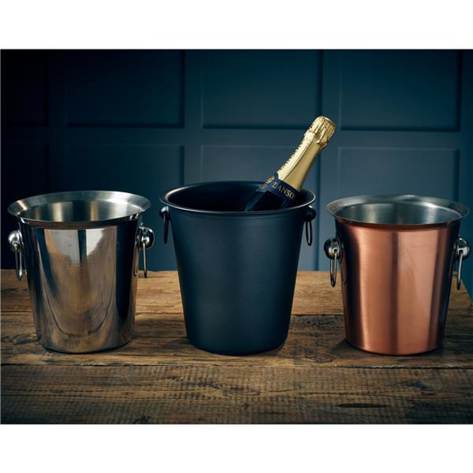 GenWare Metallic Black Wine Bucket